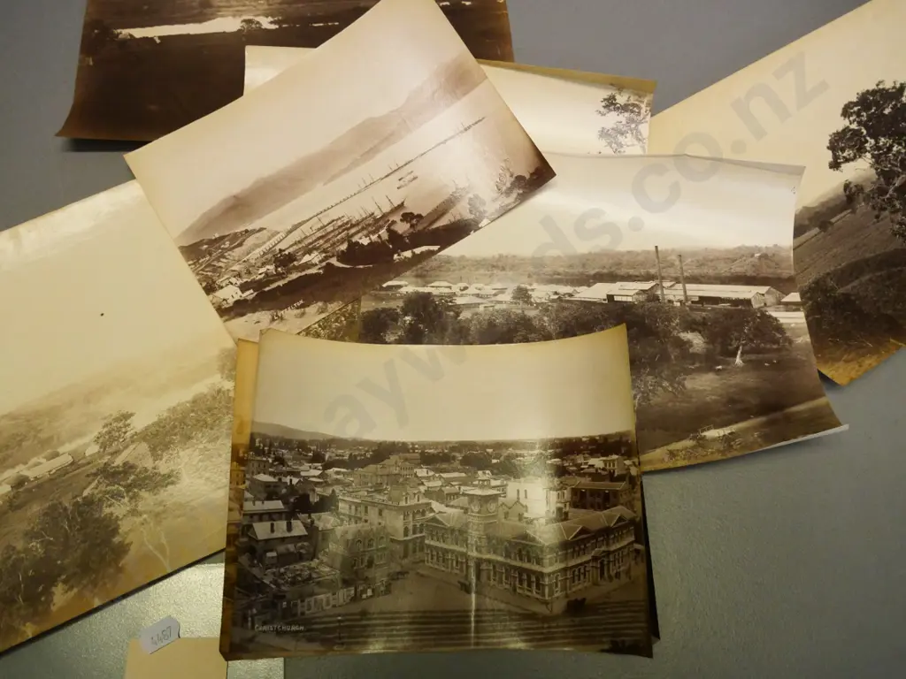 assorted unmounted vintage photos printed on thin paper - Lyttleton, Christchurch, rural & factory scenes (Canterbury?) Image 1++