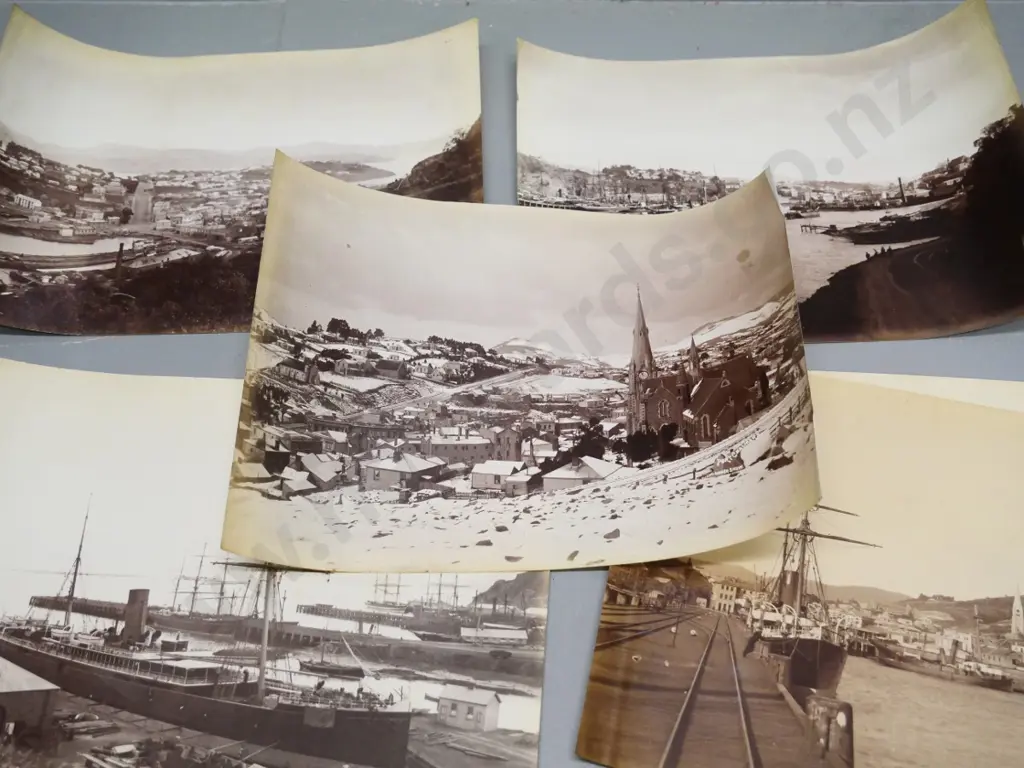 assorted unmounted vintage photos printed on thin paper - Port Chalmers views & one Dunedin Image 1++