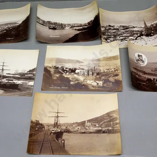 assorted unmounted vintage photos printed on thin paper - Port Chalmers views & one Dunedin