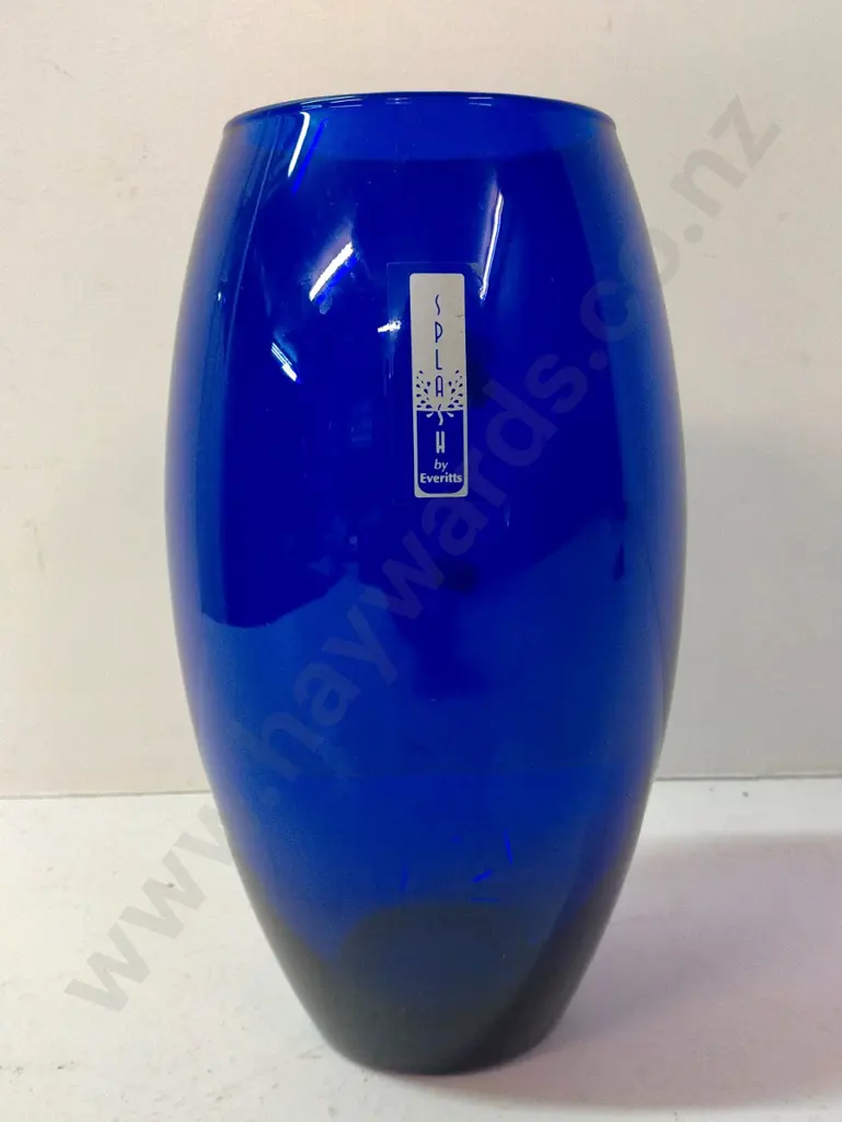 cobalt glass vase by Everitts H-250 Image 1++