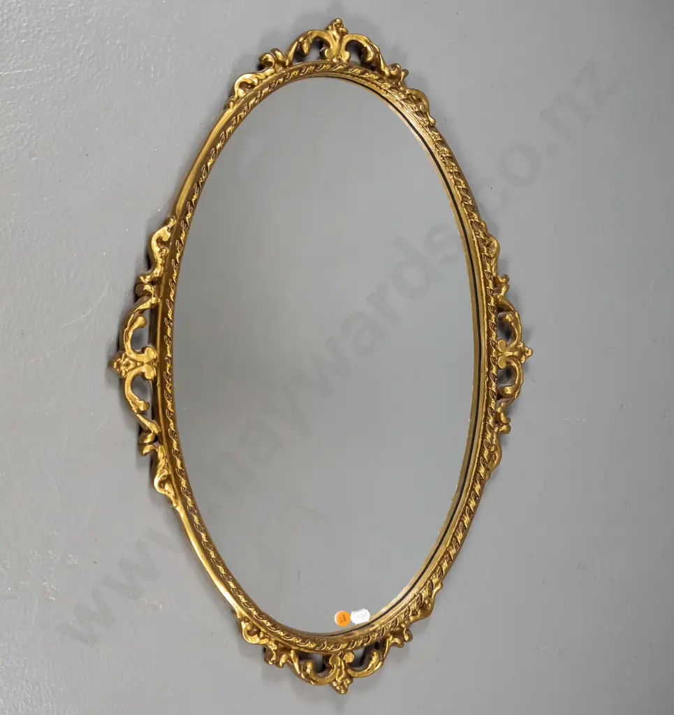 gilt framed wall mirror H-610 W-420 Image 1++