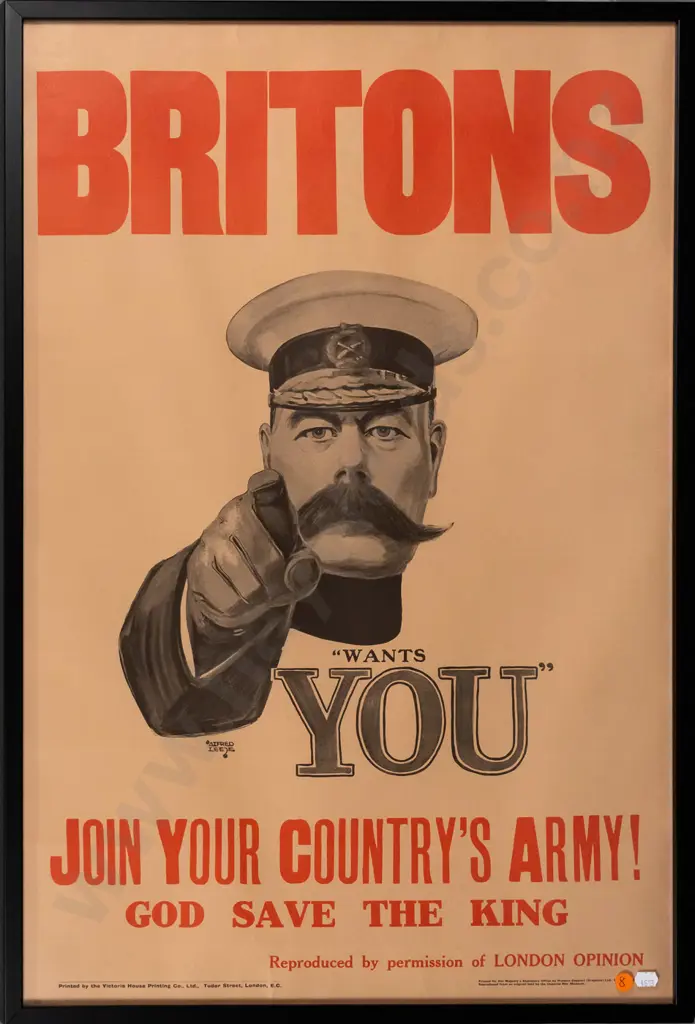 framed reproduction British military recruitment poster H-750 W-500 Image 1++