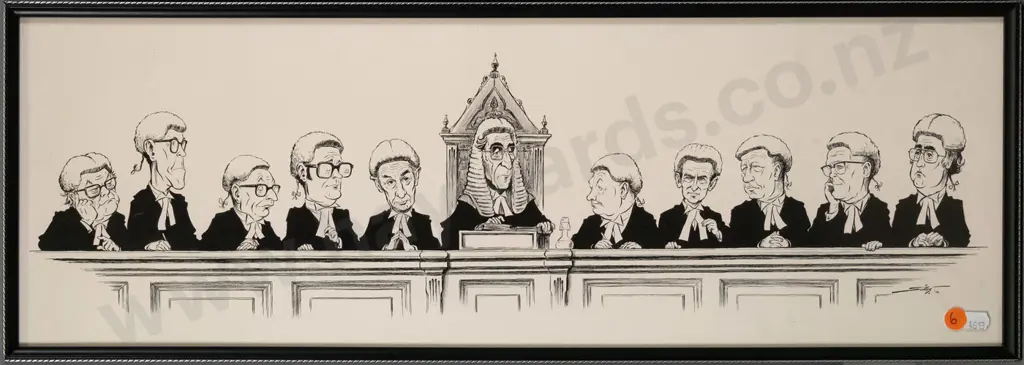 Sid Scales courtroom print H-210 W-630 Image 1++