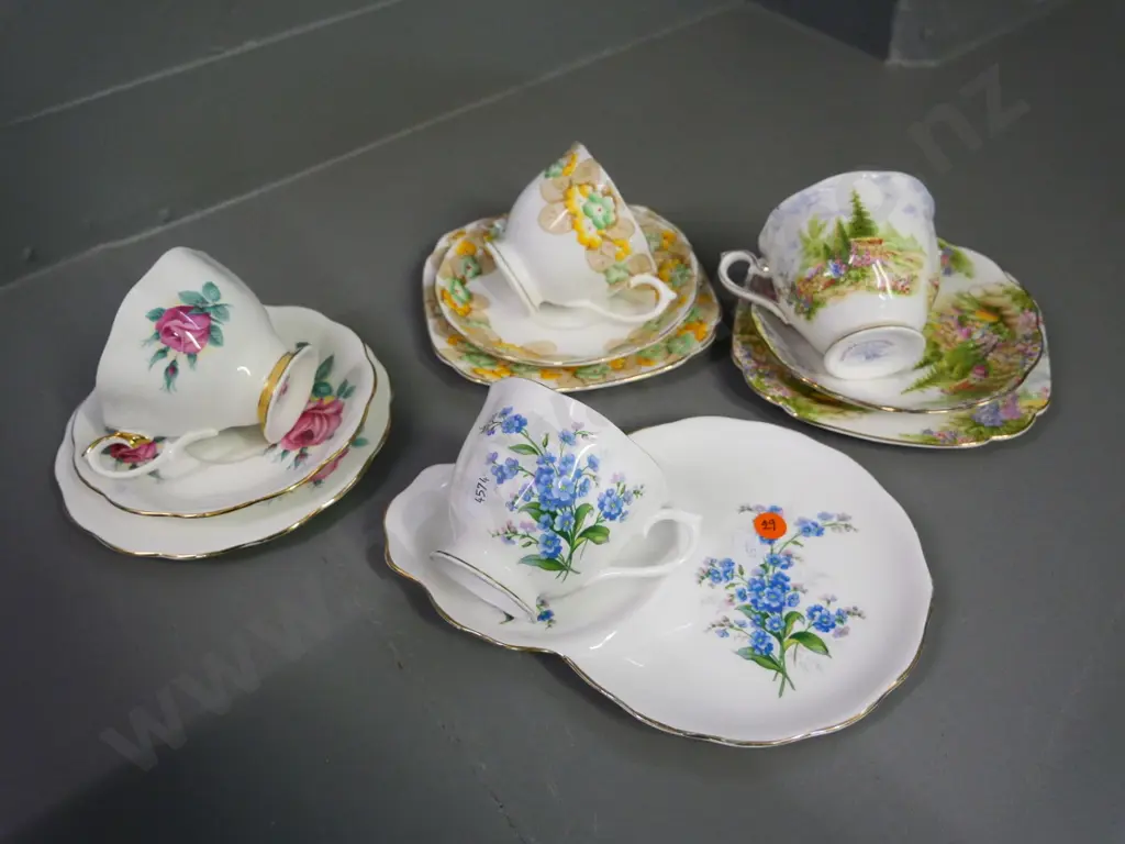 4 Royal Albert china items - 3 trios and a tennis set Image 1++