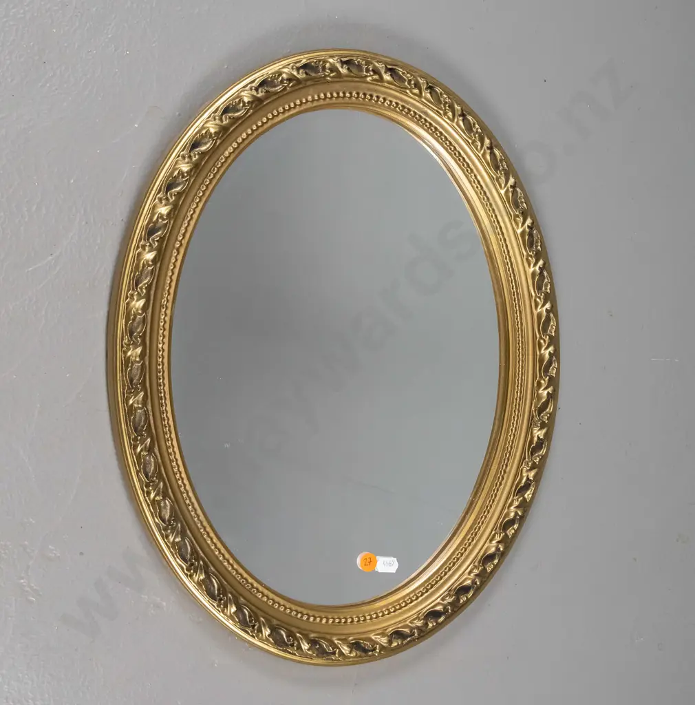 gilt framed wall mirror H-450 W-350 Image 1++