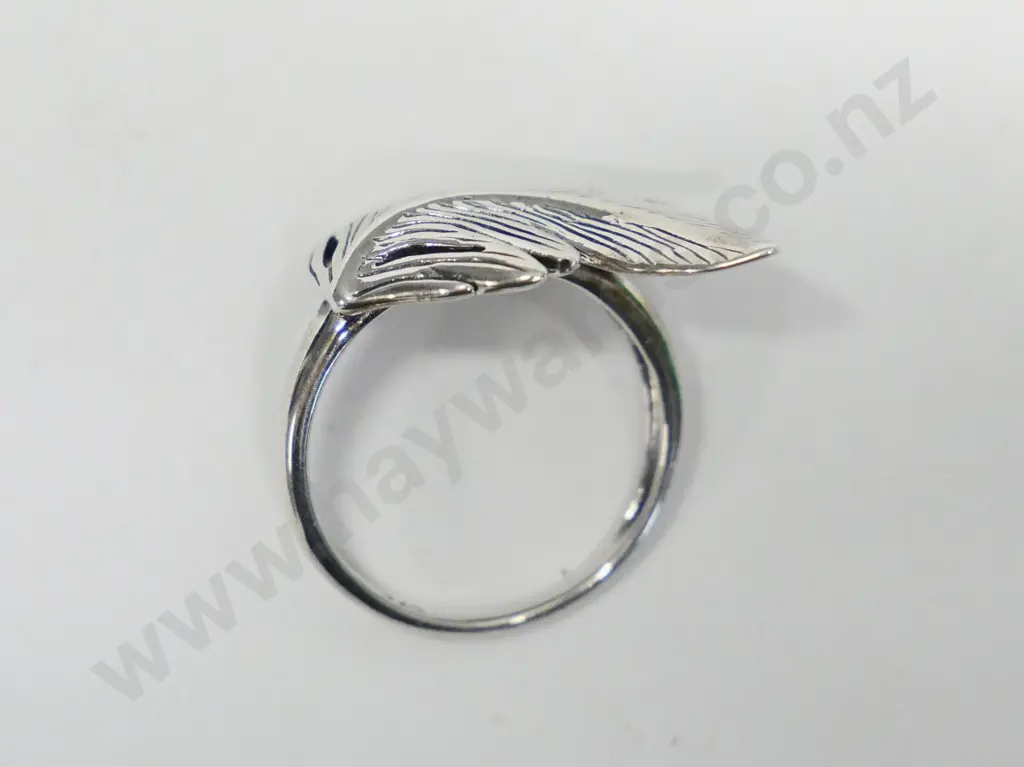 silver leaf design ring stamped 925 Image 1++
