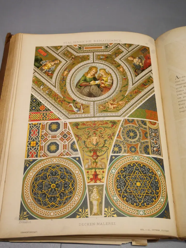 Ornamentenschatz - H. Dolmesch - 1887 German book of design and ornament - wear and some loose pages Image 1++