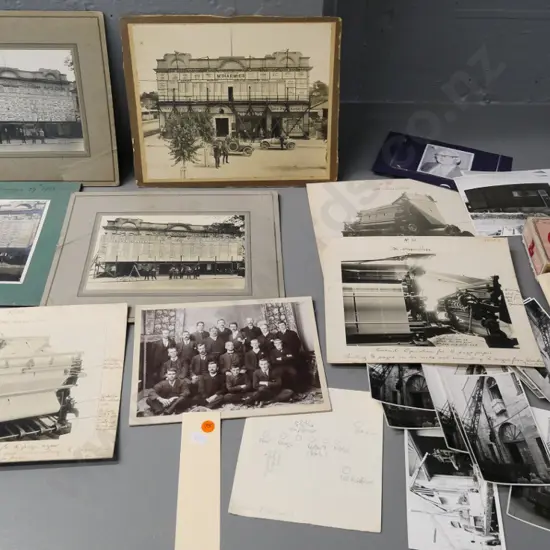 photographs and negatives of the North Otago Times newspaper office Oamaru - election result boards, printing press etc.