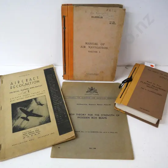 4 vintage 1940s air force & aeronautics manuals