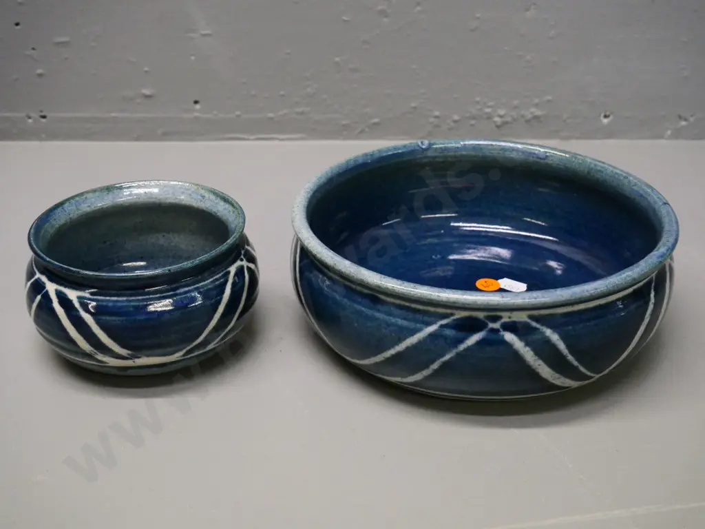 2 Danny Moorwood studio pottery bowls - larger is H-70 Diameter 200 Image 1++