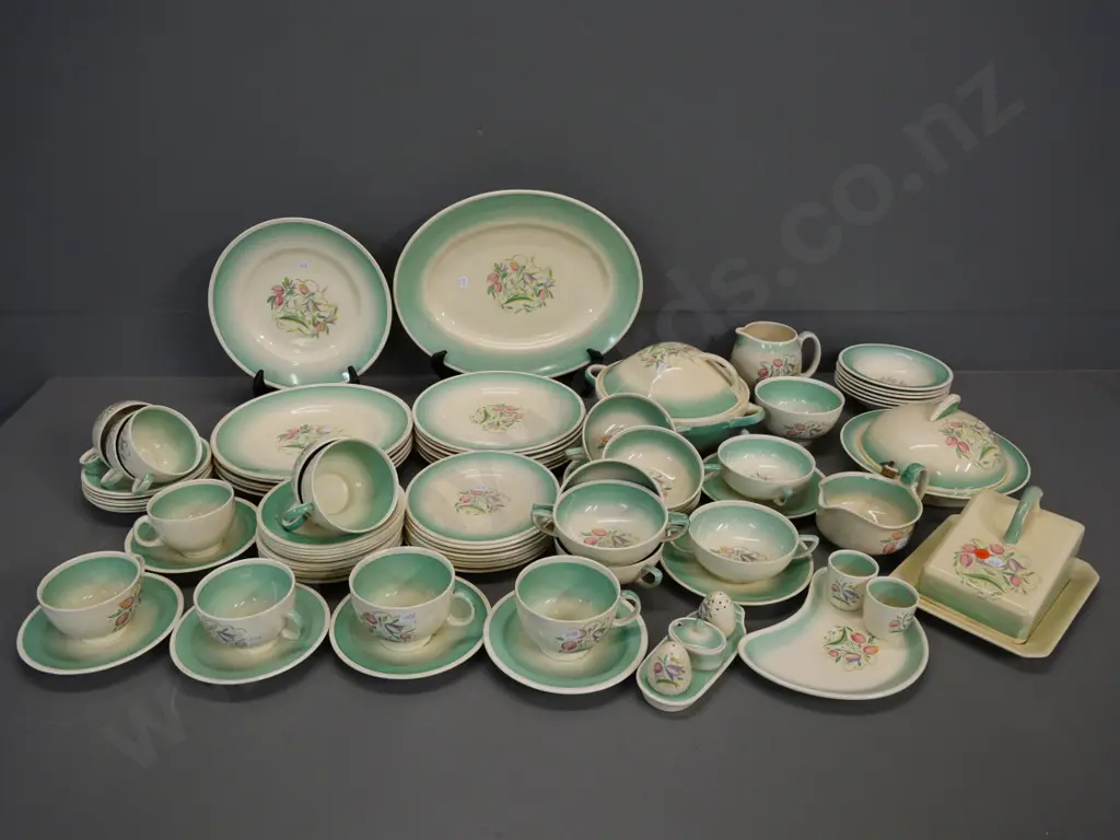 large collection of Susie Cooper dinnerware including ashett, heated vege, butter cover, etc. Image 1++