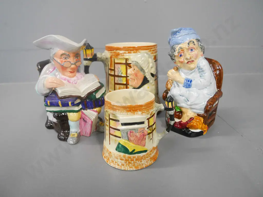2x Toby jugs and 2x beer mugs - Wedgwood, Burslem, Staffordshire H-120 Image 1++