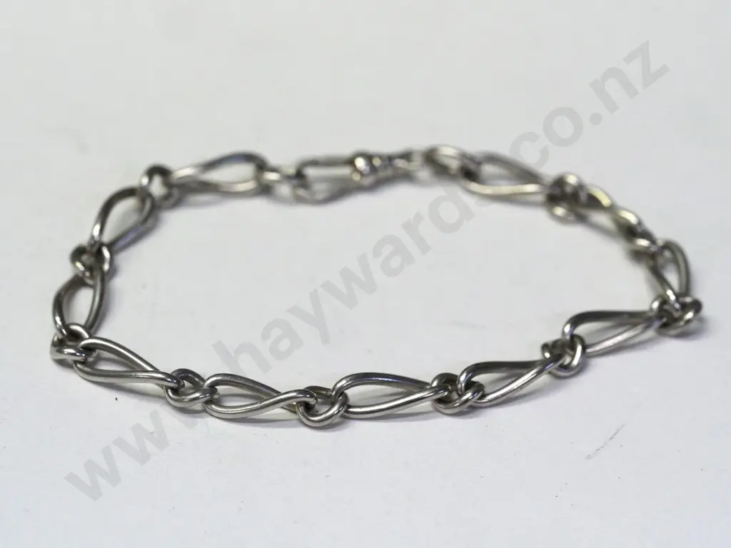silver fob style bracelet stamped 925 NZ Image 1++
