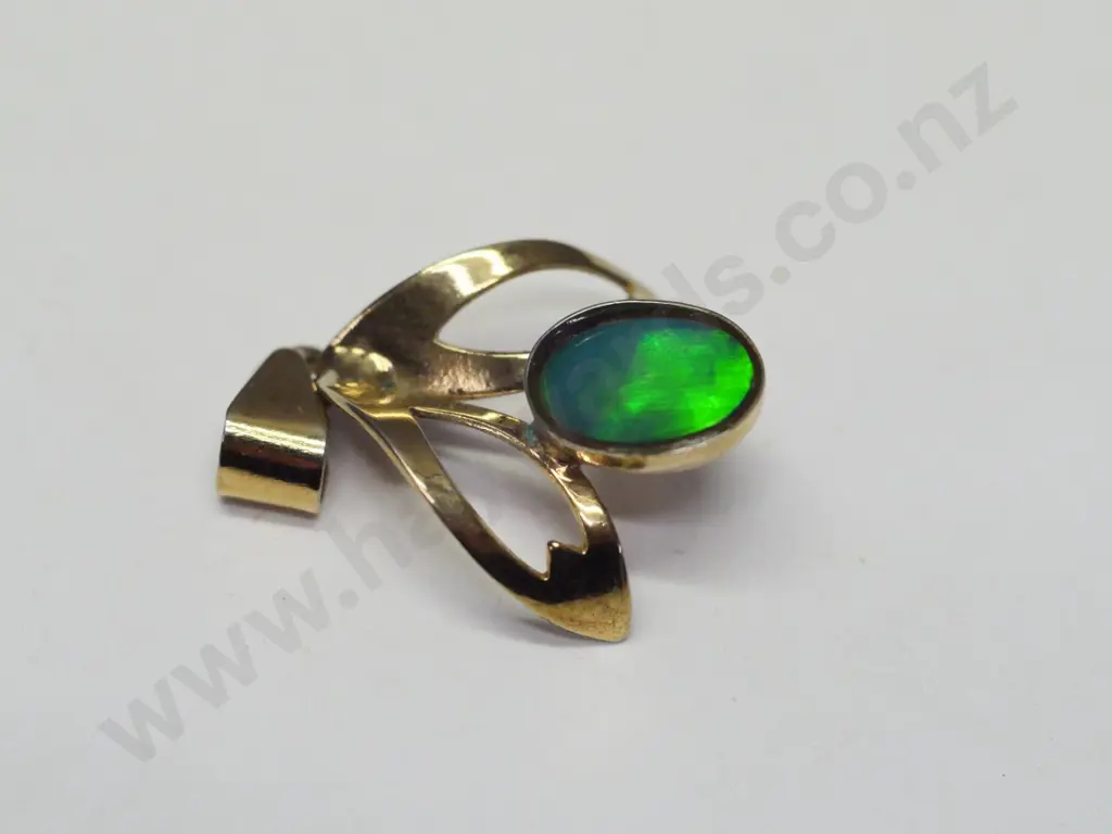 blue stone pendant - no chain stamped stg Image 1++