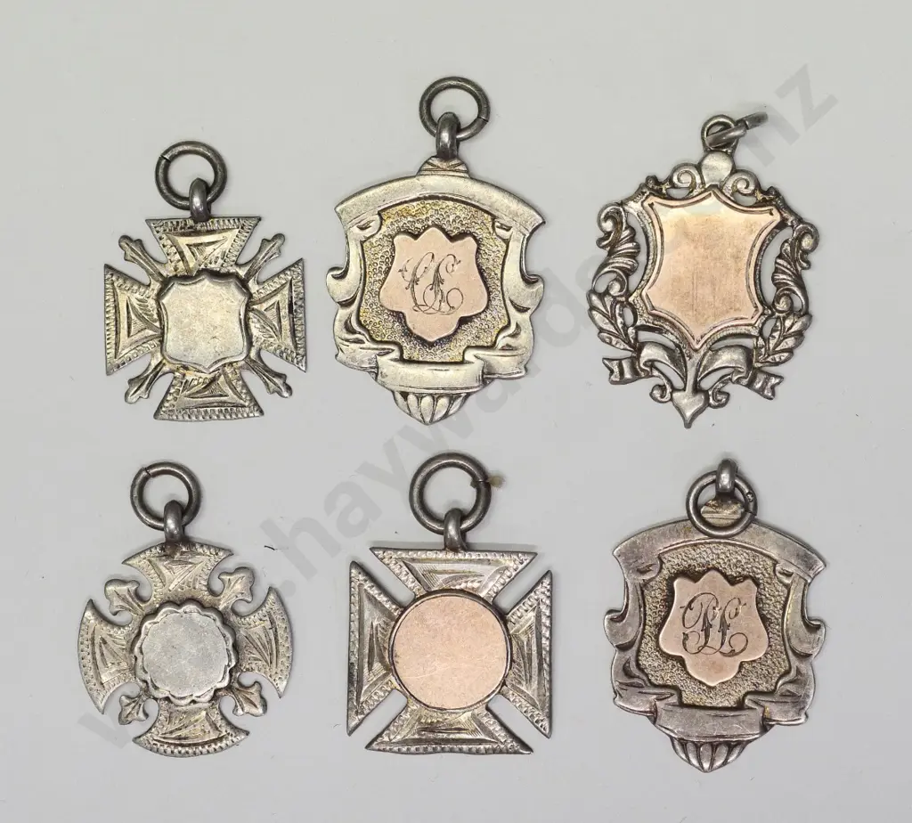 6 various medals -2 Kiwi 1st 331/3 yards 1925 & 1926, O C junior champs 1927 3 unmarked Image 1++