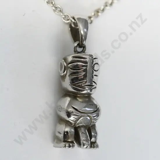 silver figure pendant stamped 925
