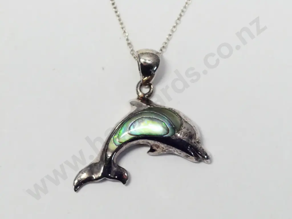 dolphin necklace chain stamped 925 Image 1++