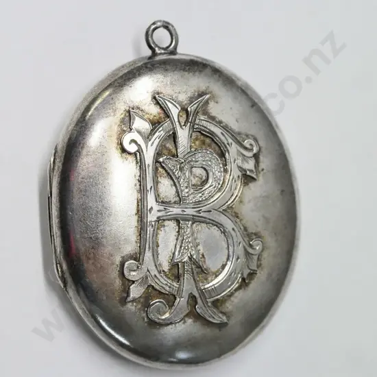 silver locket no chain