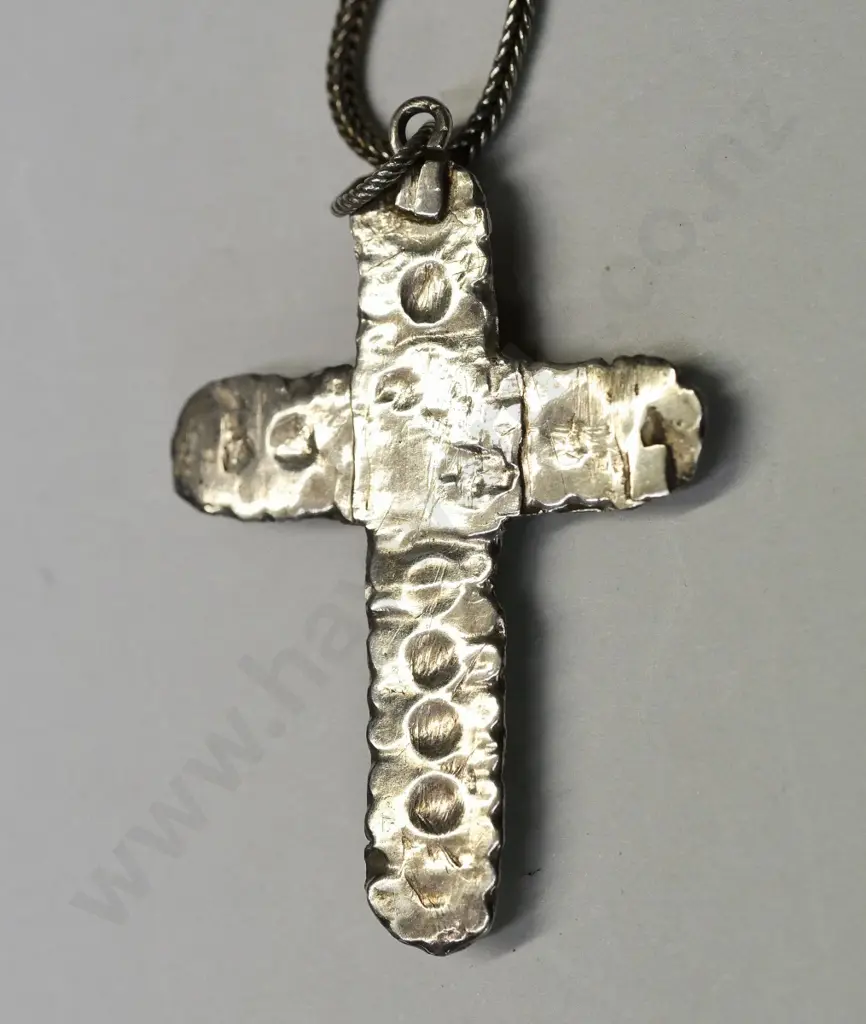 cross pendant with tourquoise Image 1++