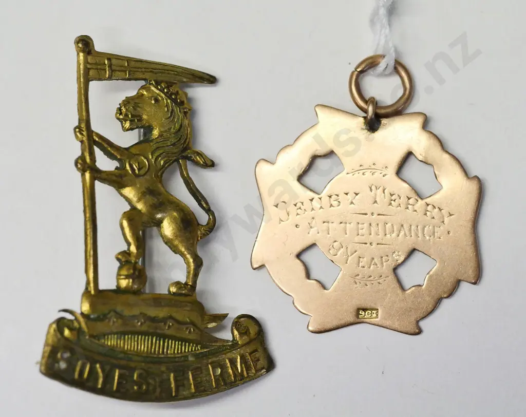 MPS 1925 medal stamped 9ct & Soyes Ferme medal Image 1++