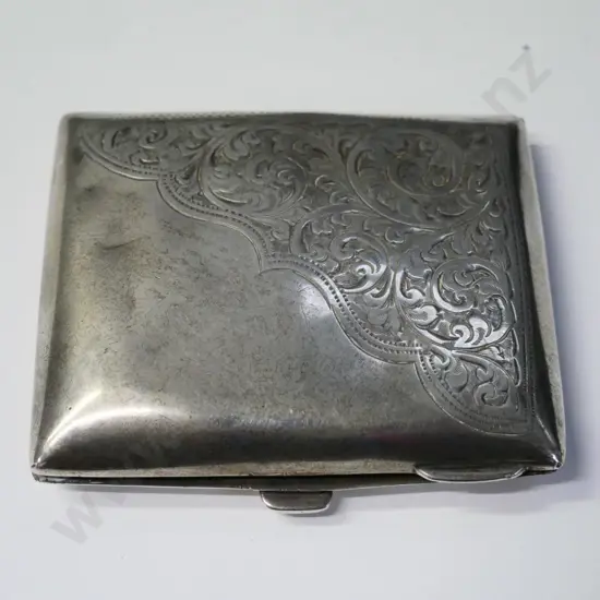 sterling silver cigarette case - some dents and wear