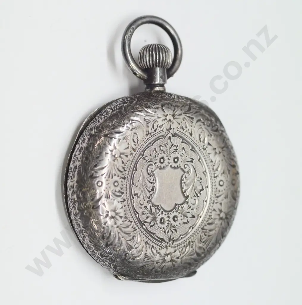 silver pocket watch stamped 925 needs attention Image 1++