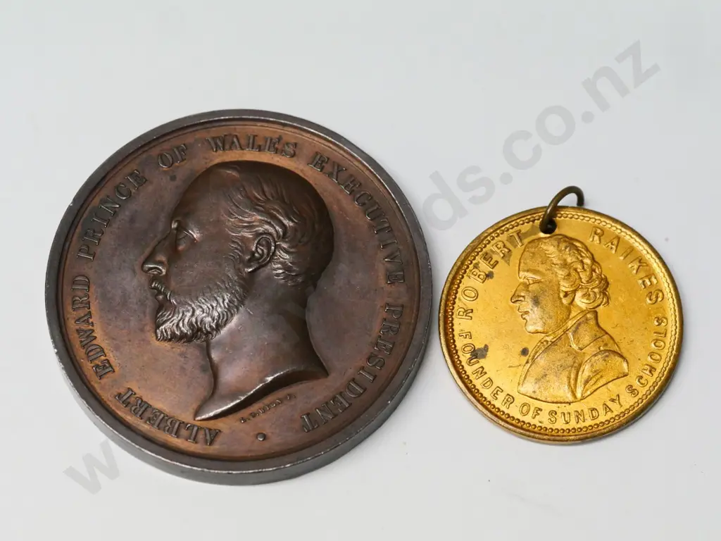 Colonial and Indian exhibition London 1886 medal & Sunday school medal 1880 Image 1++