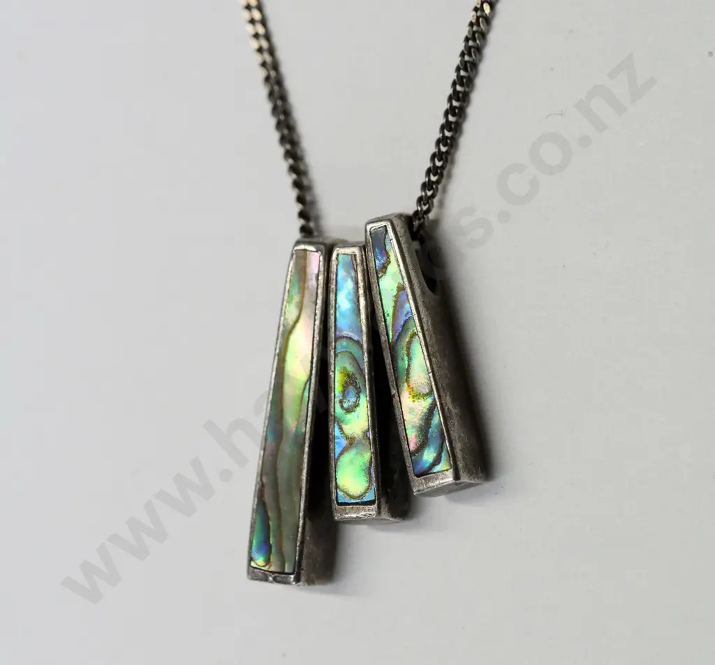paua shell necklace chain stamped 925 Image 1++