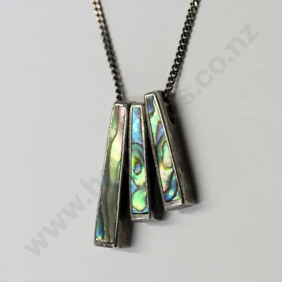 paua shell necklace chain stamped 925
