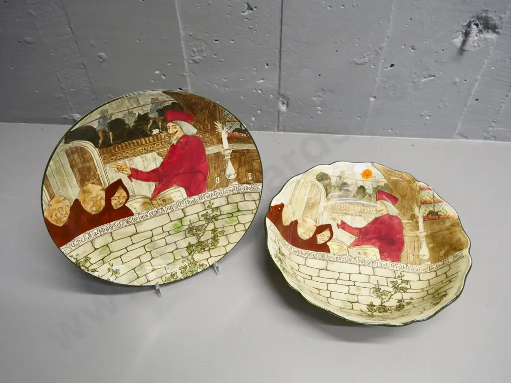 Royal Doulton Jackdaw of Rheims plate and salad bowl D-240 Image 1++