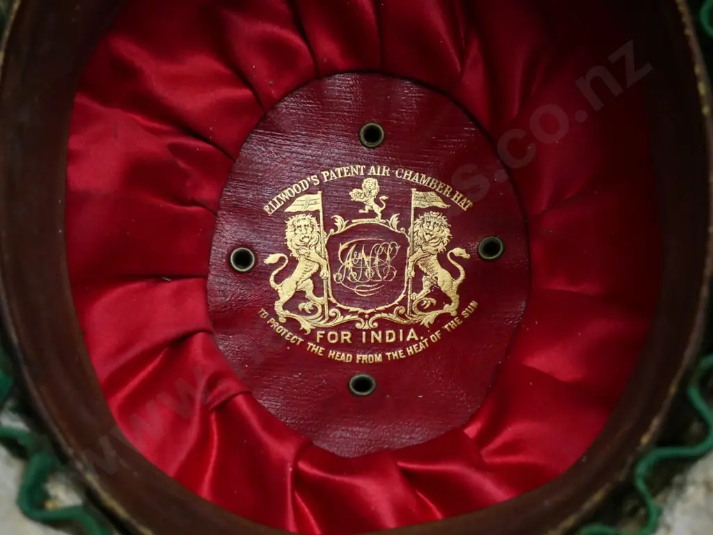 Ellwood's Air-Chamber Hat for India - with fitted metal case - and a bowler hat in spotty condition Image 1++
