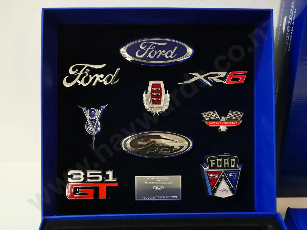 Ford Iconic Treasures Archive Collection - book, replica inserts, fitted case with replica car badges, etc. Image 1++