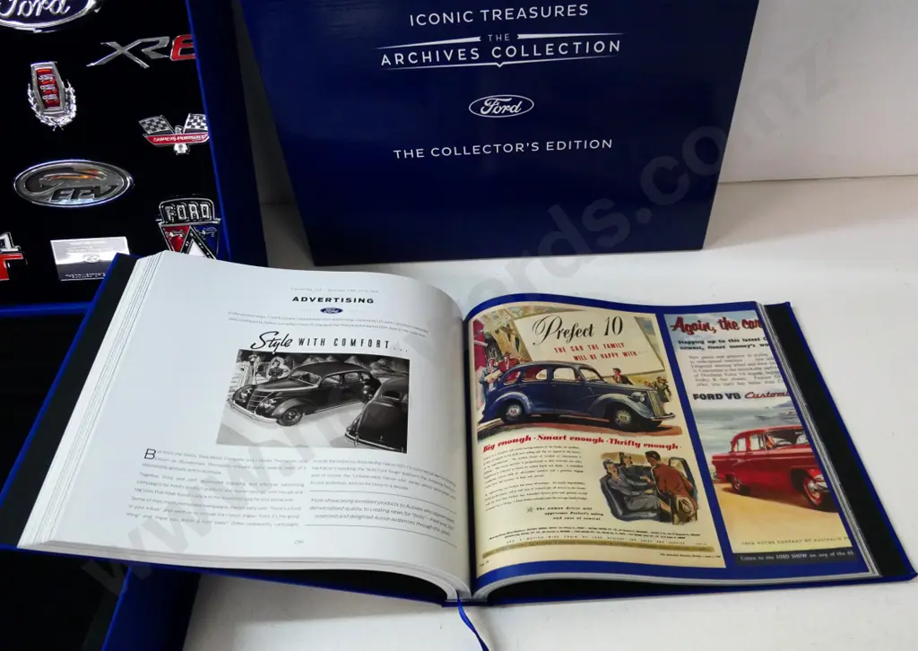 Ford Iconic Treasures Archive Collection - book, replica inserts, fitted case with replica car badges, etc. Image 1++