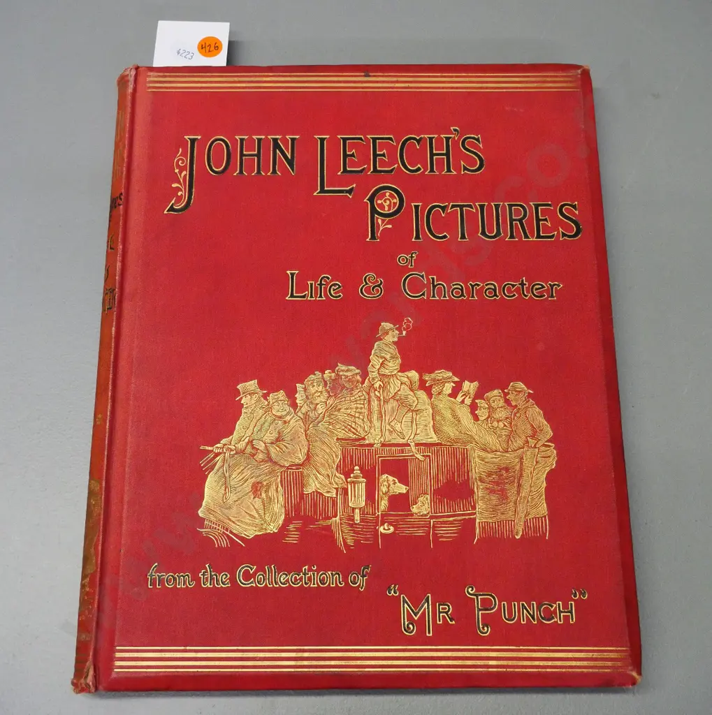 book: John Leech's Pictures of Life and Character - from the collection of "Mr. Punch" 1887 - foxing & minor wear Image 1++