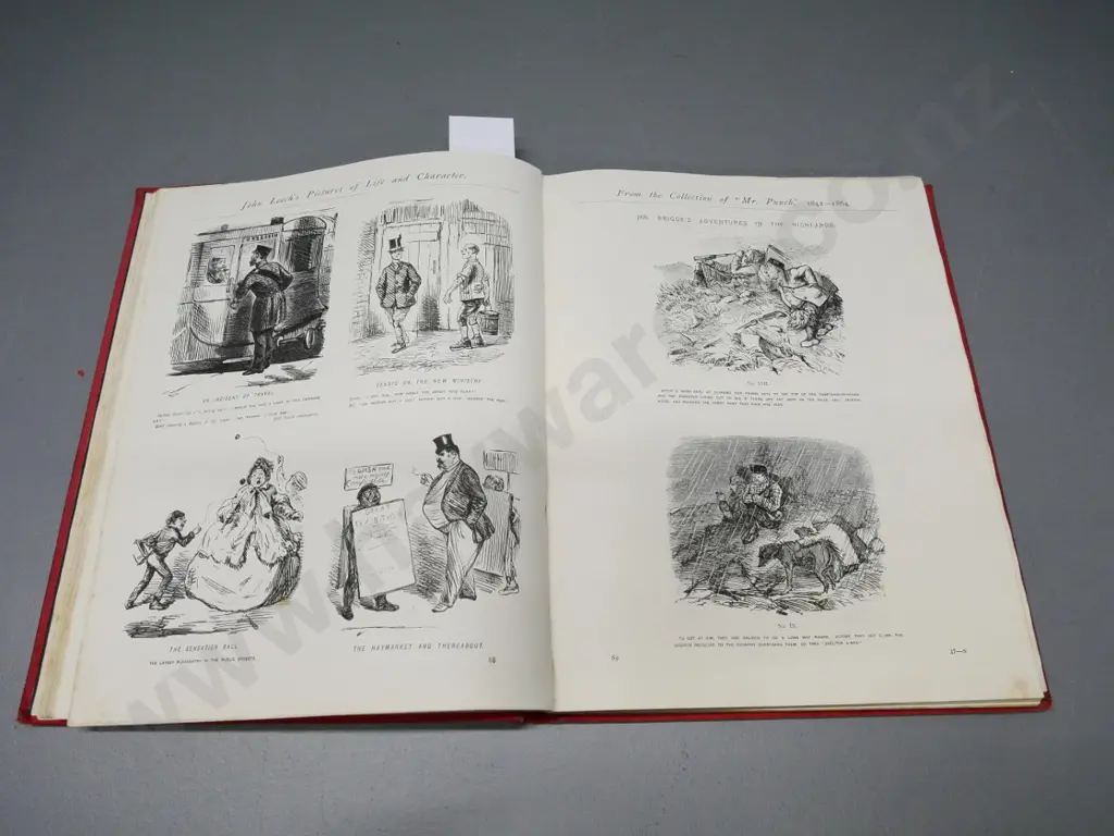 book: John Leech's Pictures of Life and Character - from the collection of "Mr. Punch" 1887 - foxing & minor wear Image 1++