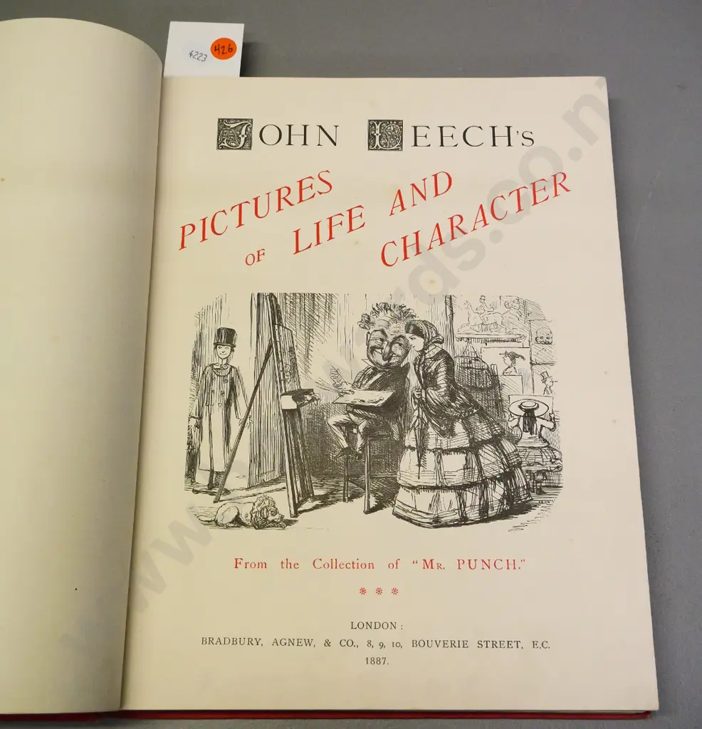 book: John Leech's Pictures of Life and Character - from the collection of "Mr. Punch" 1887 - foxing & minor wear Image 1++