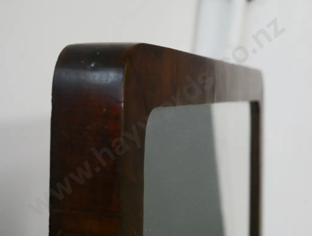 vintage dressing table mirror with 2 drawers - some cracks, lifting veneer, etc. H-680 W-500 D-250 Image 1++