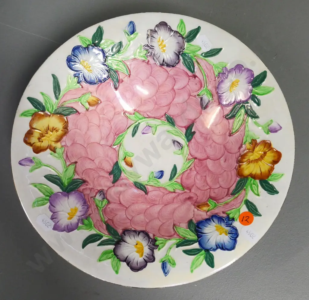 Maling pink thumbprint lustre glaze bowl D270 Image 1++