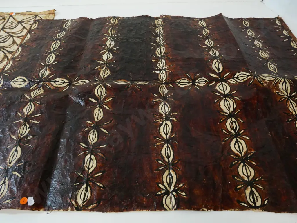 2 pieces of tapa cloth - light colour 940 x 830, darker one is 1000 x 700 Image 1++