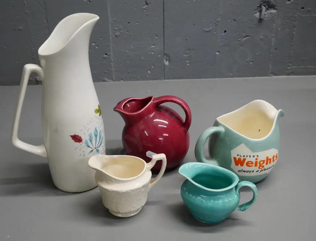 5 T&G Greene retro style jugs - Players promotional, "Epicure" etc, tallest is H270 Image 1++