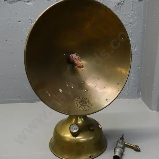 French "Lilor" brass hut/camp heater H-500 Diameter of reflector 350