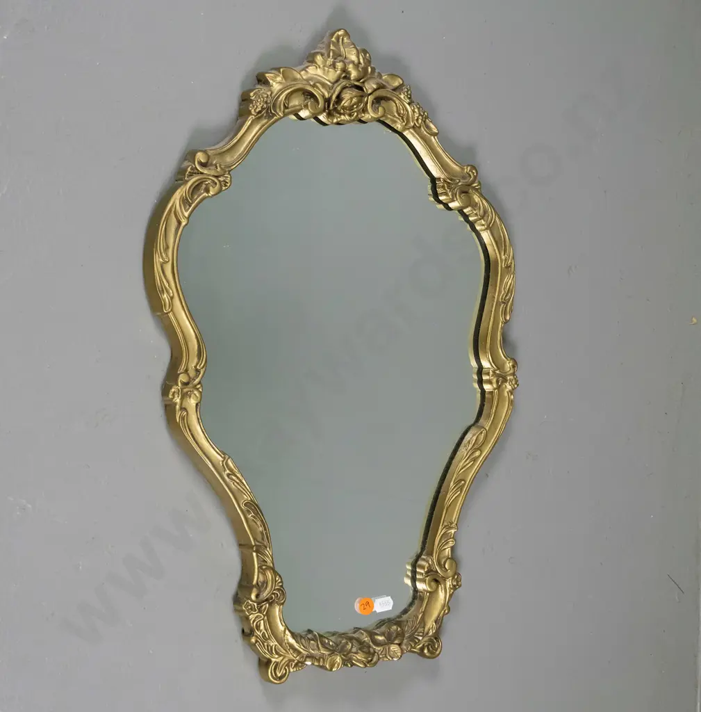 gilt framed wall mirror H-510 W-320 Image 1++