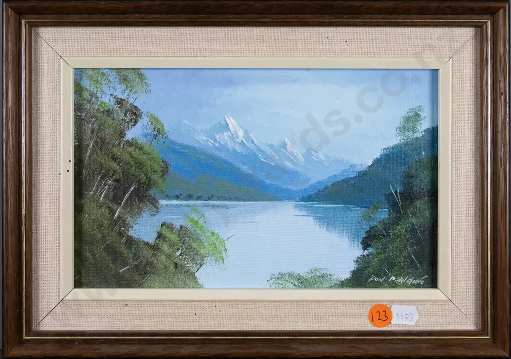Don Parlane - framed oil  Lake Kaniere" H-130 W-220 Image 1++