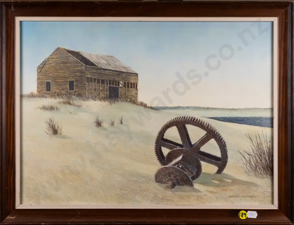 Keith Murray - framed oil  "Boatshed Okarito" H-300 W-410 Image 1++