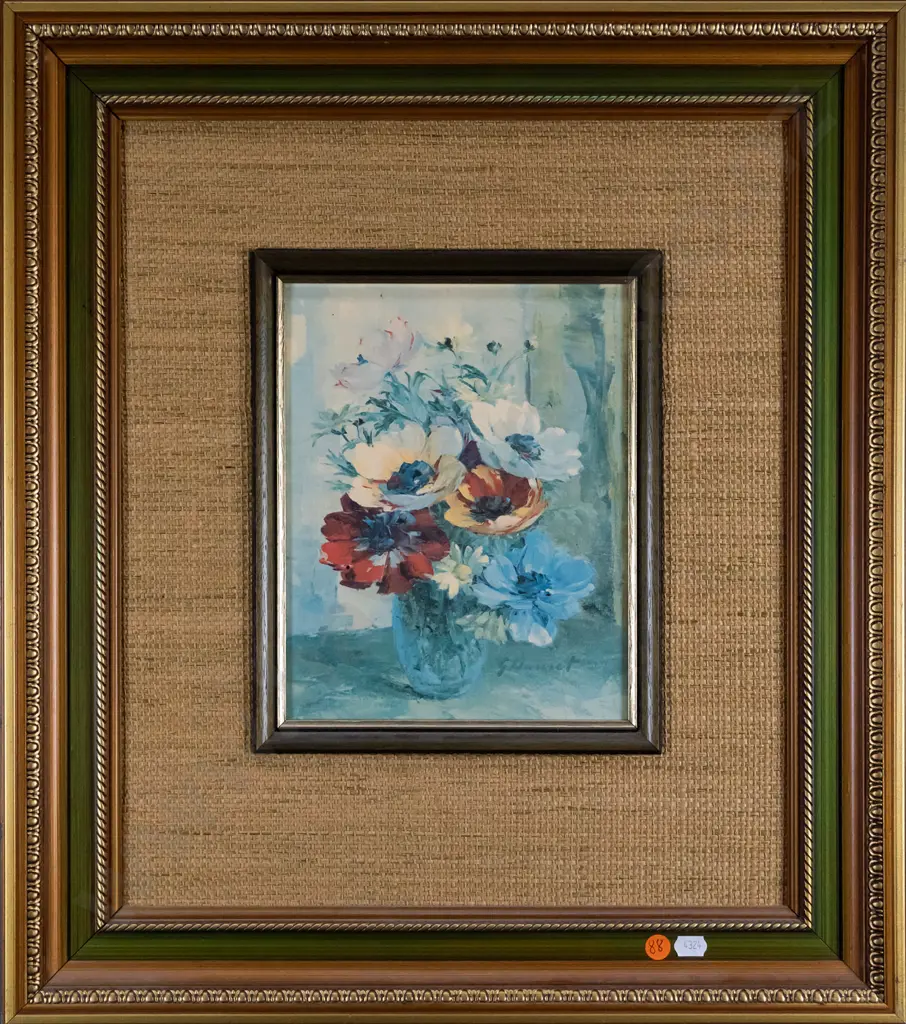 retro framed print - still life - flowers H-240 W-190 Image 1++