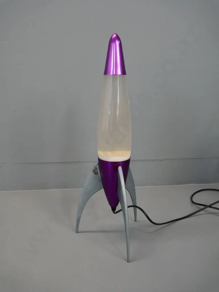 rocket shape lava lamp - anodised purple H-510 Image 1++