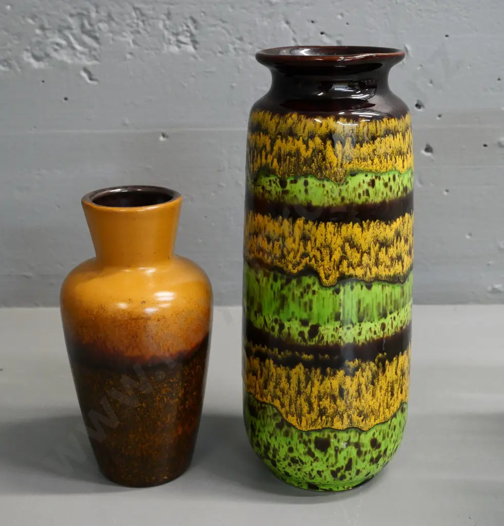 2 German Pottery vases - taller is H-270 Image 1++