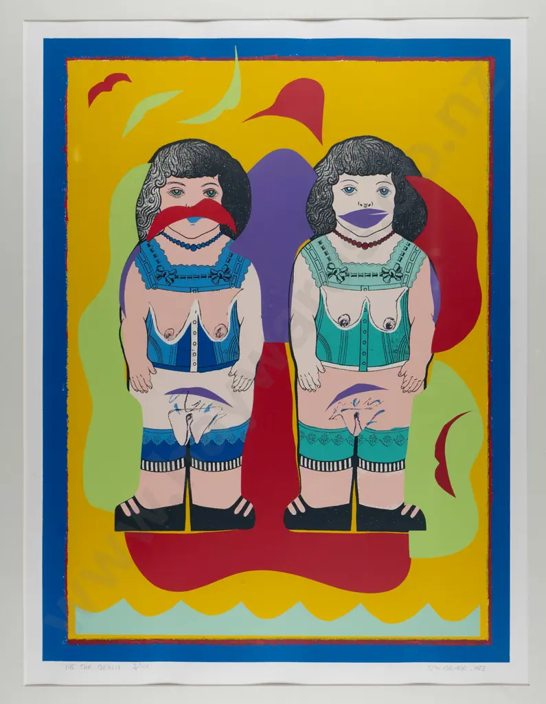 Don Driver '1982 - framed ltd edition print 2/150 "At the beach" H-570 W-430 Image 1++