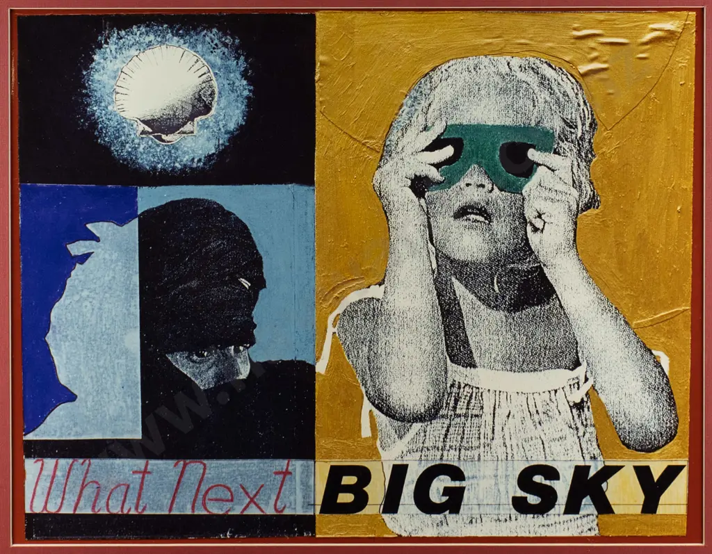 Brendon Lee 1990 - framed mixed media "Strange Angels for L.A" H-380 W-480 Image 1++