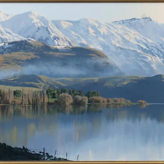 Graham Brinsley - framed oil "Treble Cone Wanaka" H-440 W-580